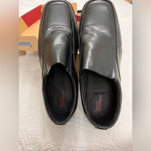 Black leather dexter mens shoes